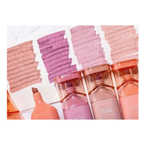 Resaltadores Brillantes con Purpurina (Salmón claro y Rosa claro)