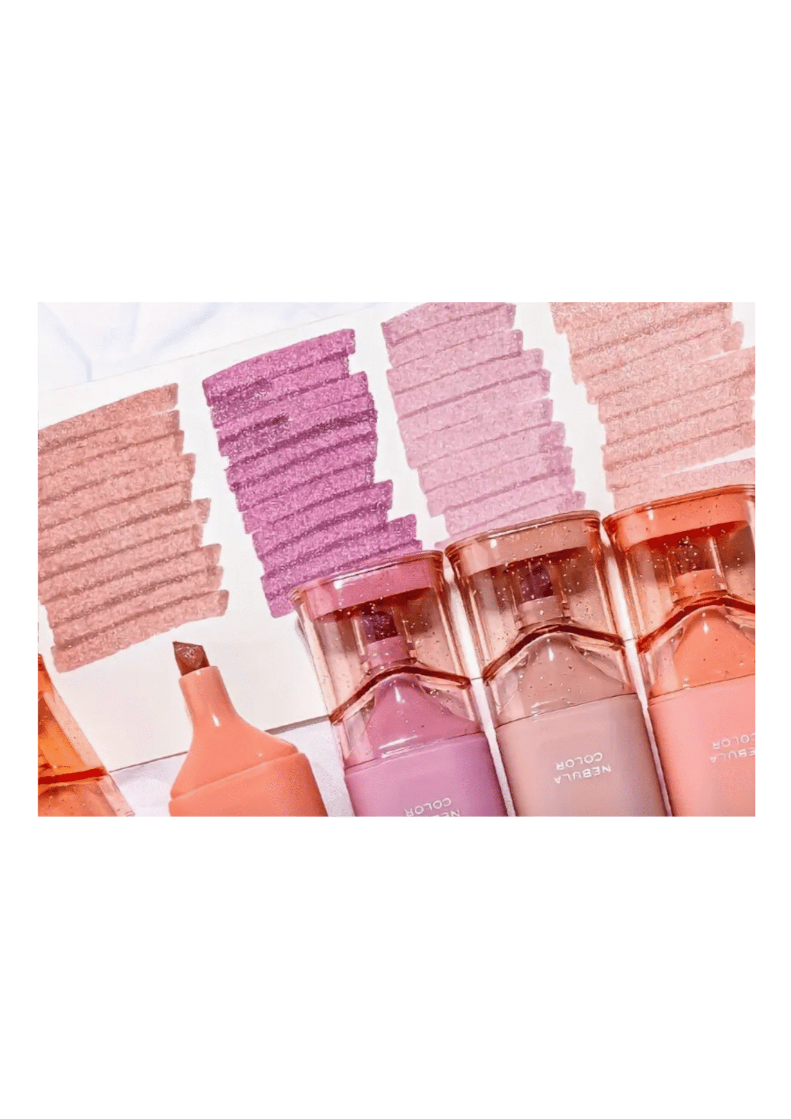 Resaltadores Brillantes con Purpurina (Salmón oscuro y Rosa oscuro)